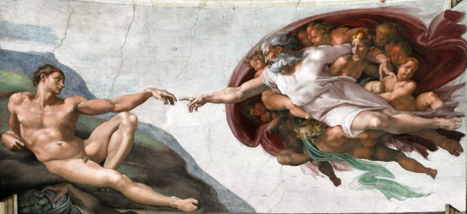 “A Criação de Adão” de Michelangelo